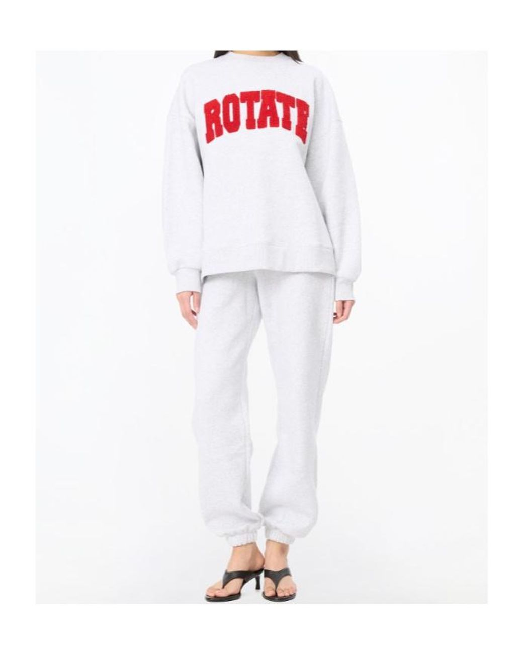ROTATE BIRGER CHRISTENSEN Gray Logo-Appliqué Sweater