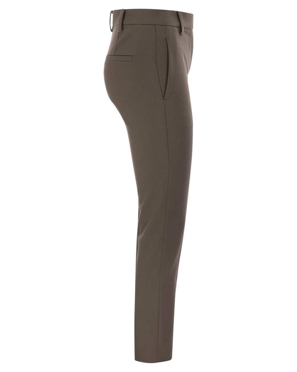 Brunello Cucinelli Gray Cigarette Trousers