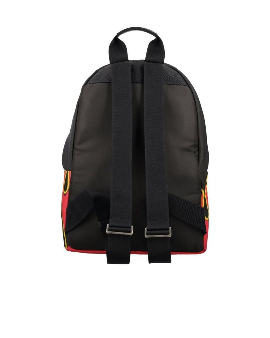 Palm Angels Red Flames Print Backpack for men