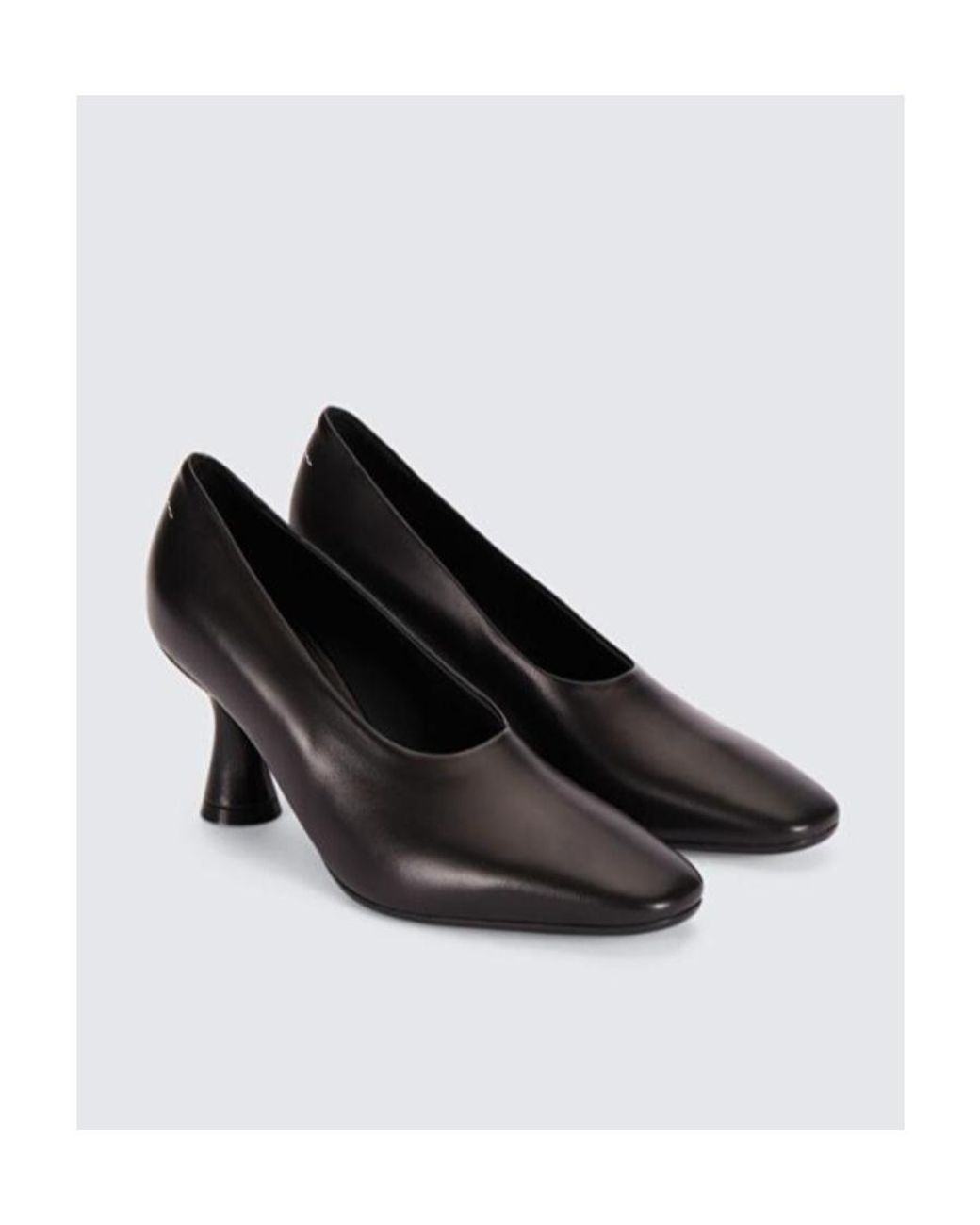 MM6 by Maison Margiela Black Almond Toe Pumps
