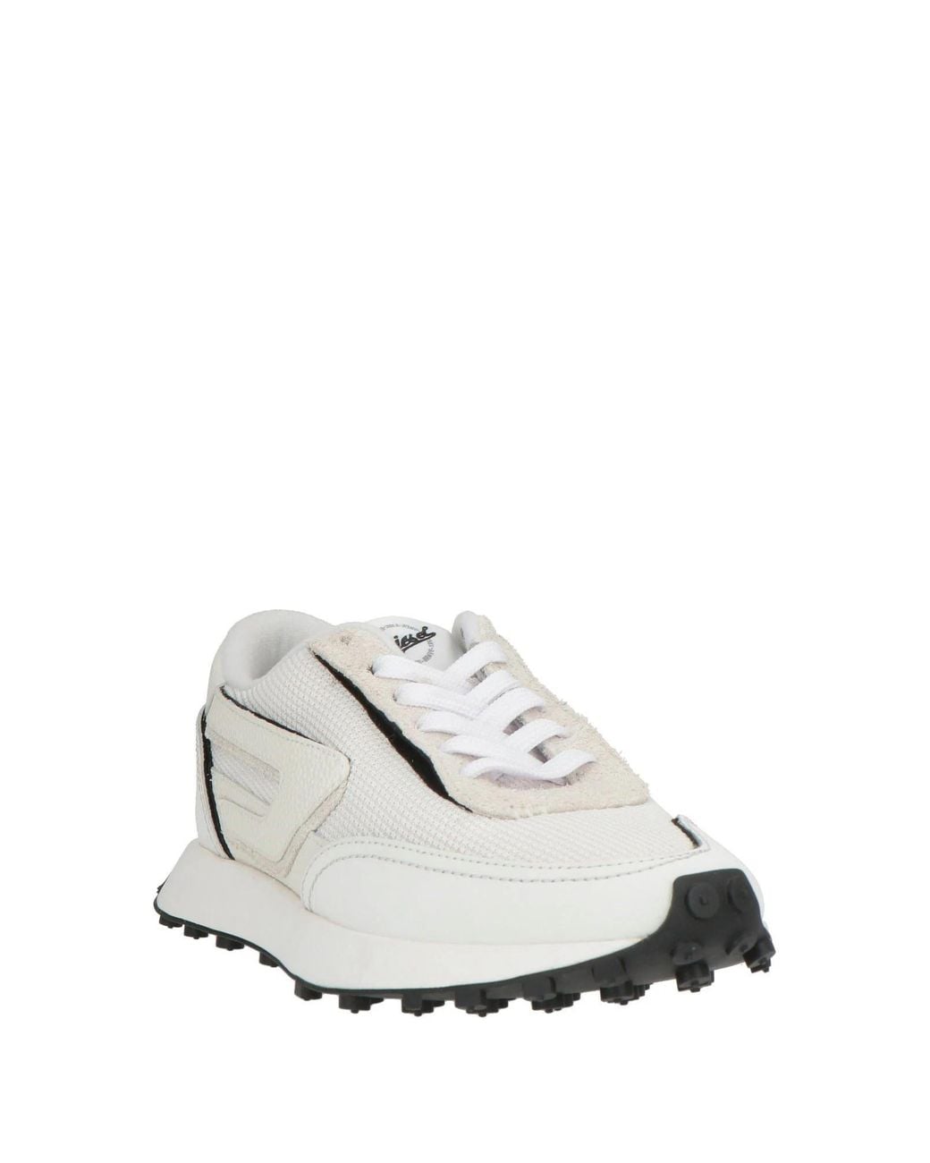DIESEL White Sneakers Cow Leather, Polyester