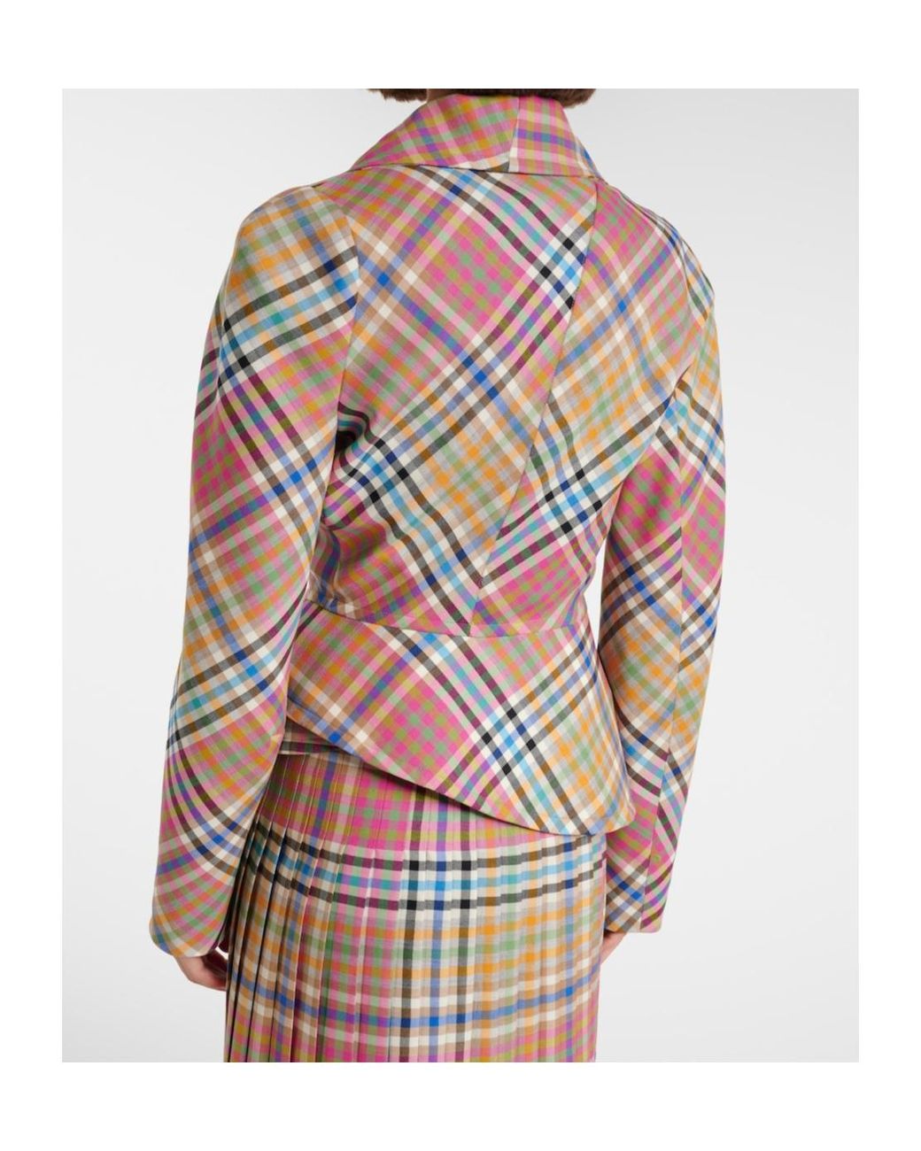 Vivienne Westwood Multicolor Stormy Asymmetric Wool Blazer