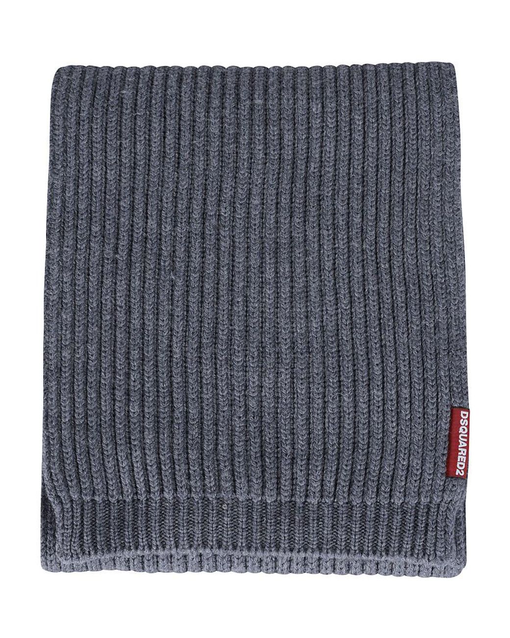 DSquared² White Logo Patch Scarf-Beanie Set for men