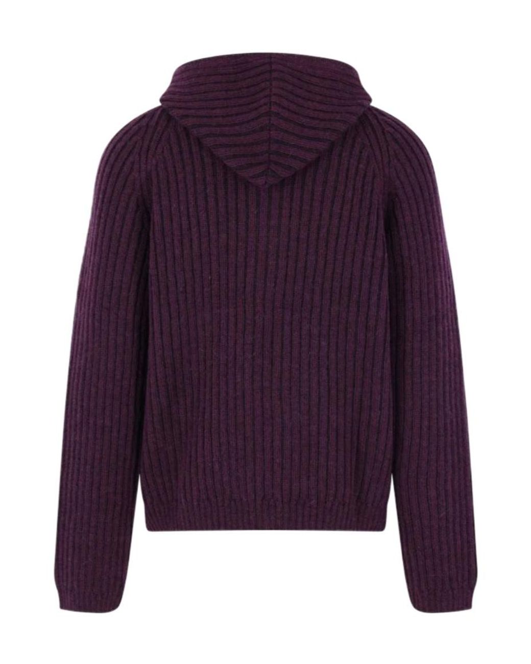 Our Legacy Purple Ribbed Hooded Knit Cardigan for men