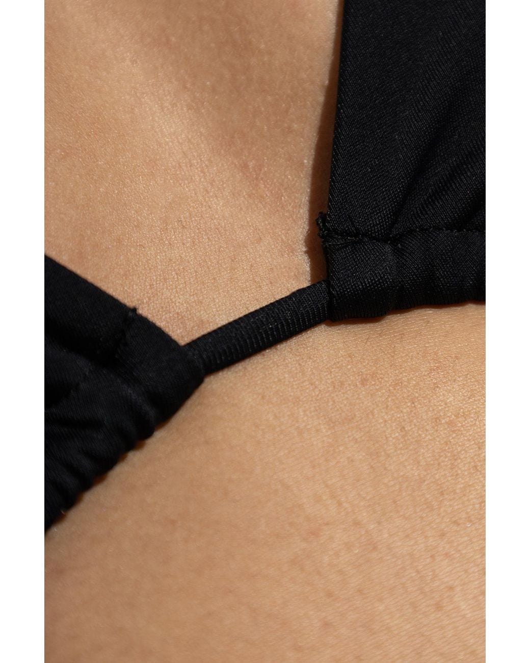 DSquared² Black Lace-Up Bikini Top