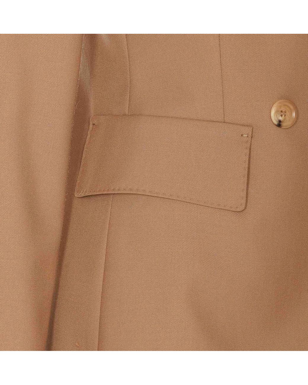 Max Mara Natural Sanna Double-Breasted Long-Sleeved Jacket