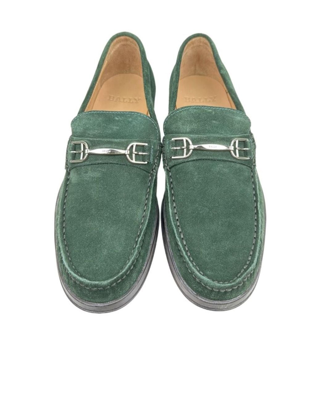 Bally Green Logo Business Casual Shoes for men