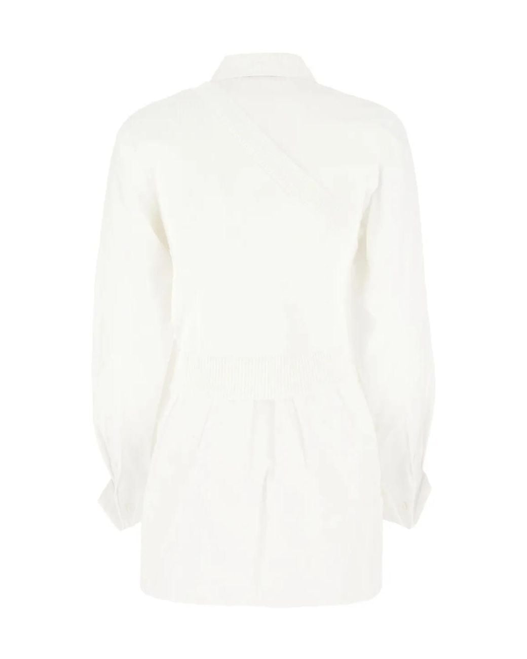 Juun.J White Pleated Detail Shirt