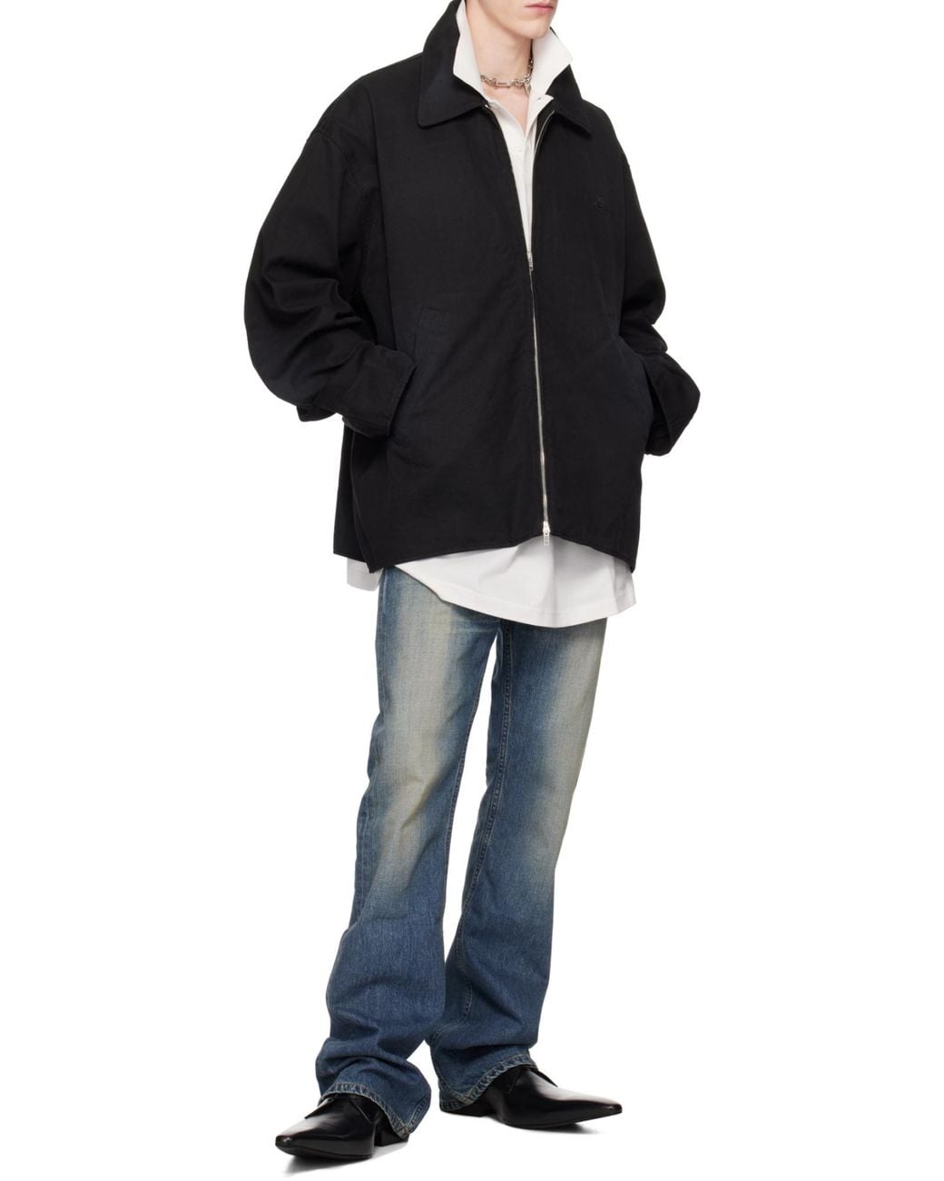Balenciaga Black Bb Garderobe Embroidered Zipped Jacket for men