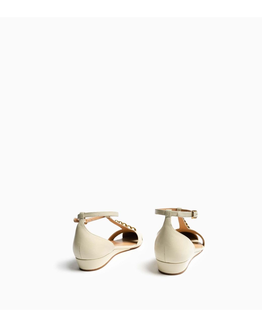 Chloé Metallic Chloé Cleia Studded Wedge Sandals