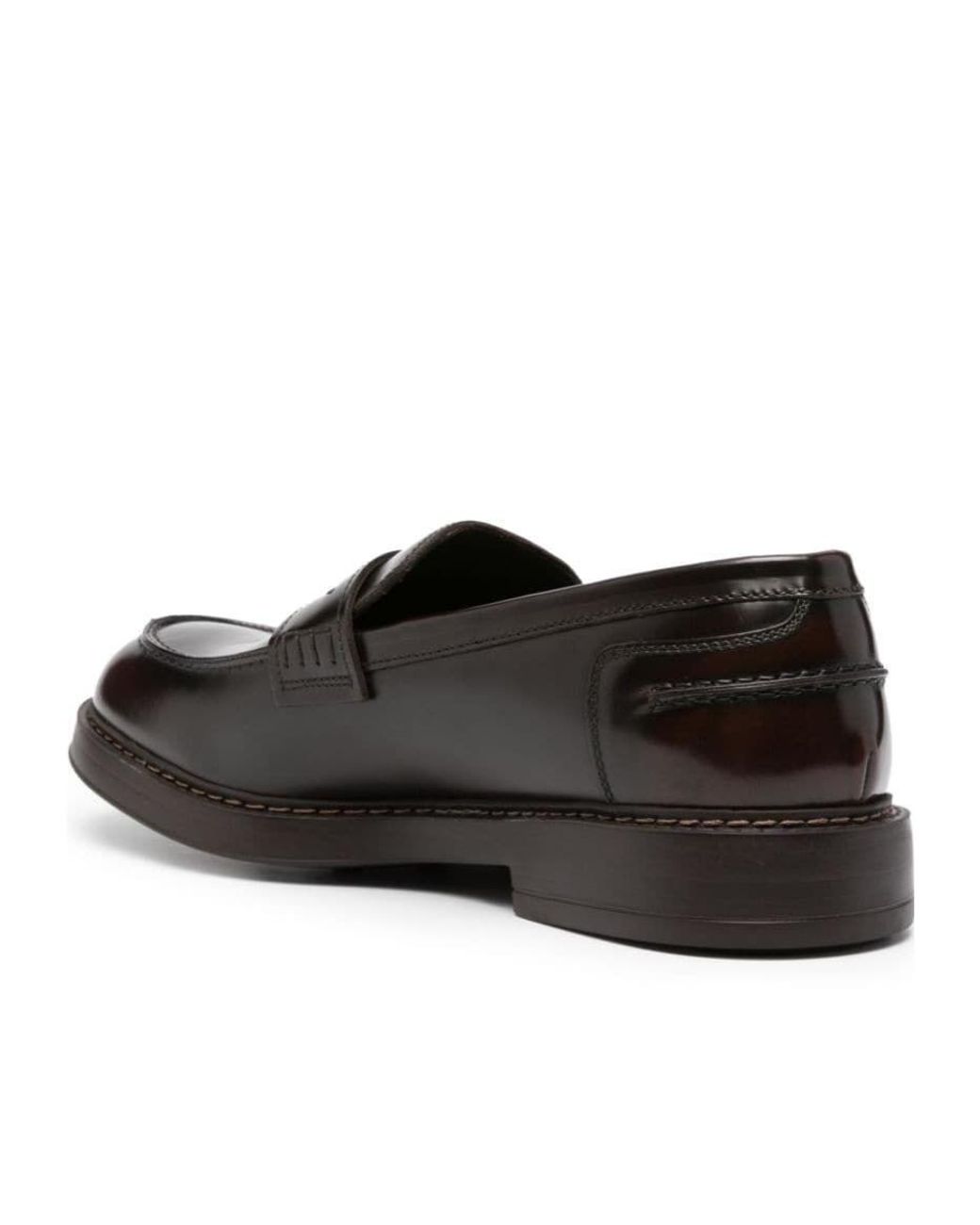 Doucal's Black High-Shine Slip-On Loafers for men