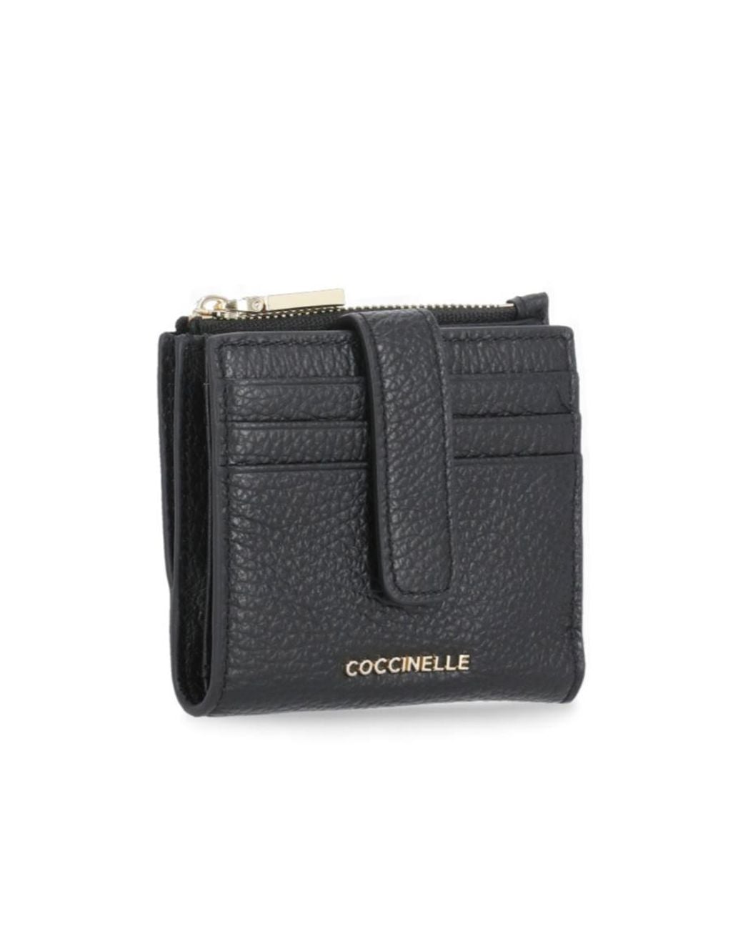 Coccinelle Gray Logo Lettering Zipped Wallet