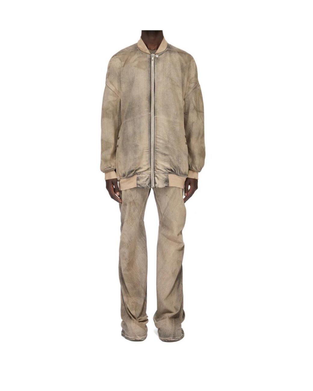 Rick Owens Natural Jumbo Flight Jacket for men