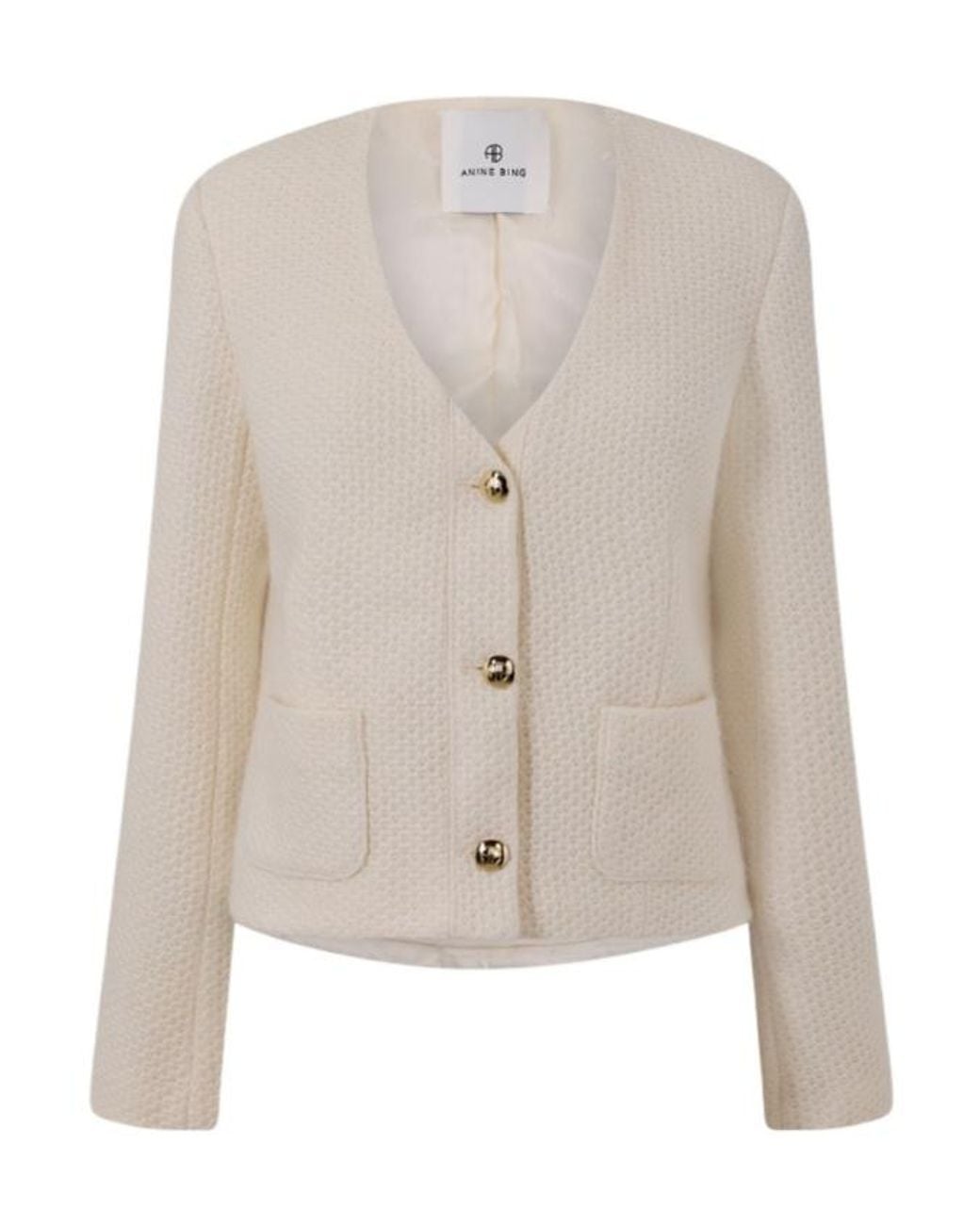 Anine Bing Natural Long-Sleeved Casual Jacket