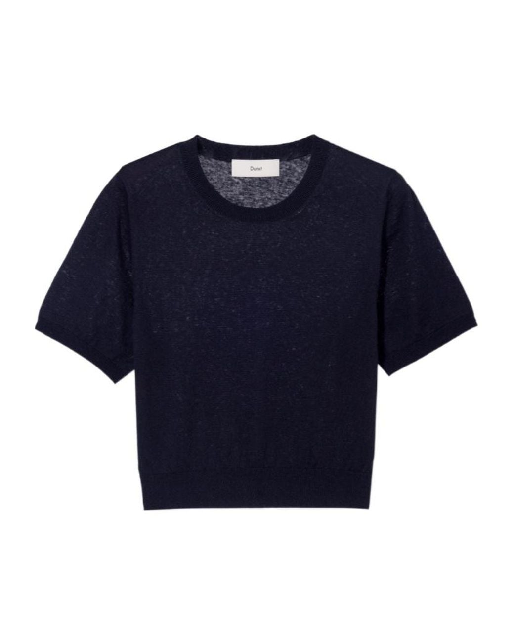 DUNST Blue Short-Sleeve Sweater for men