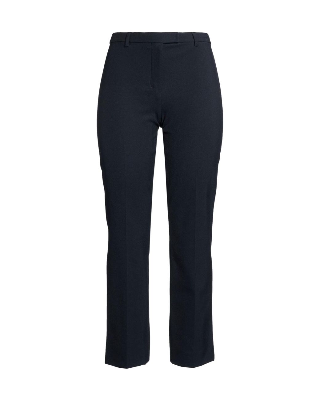 Max Mara Blue High-Waisted Straight-Leg Trousers