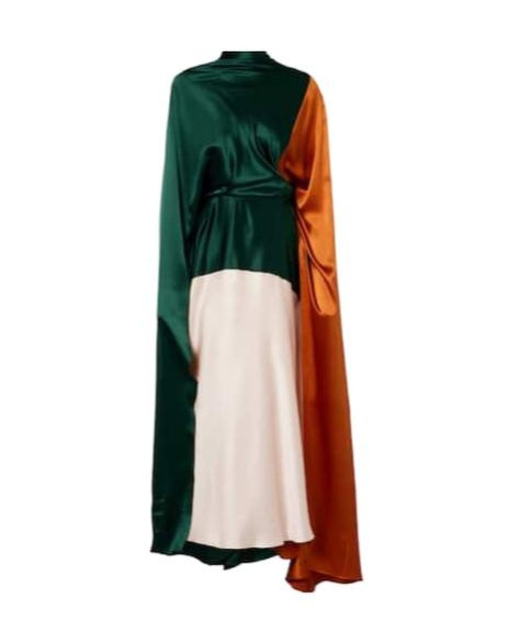 Roksanda Red Neolitsea Caped Silk Satin Gown