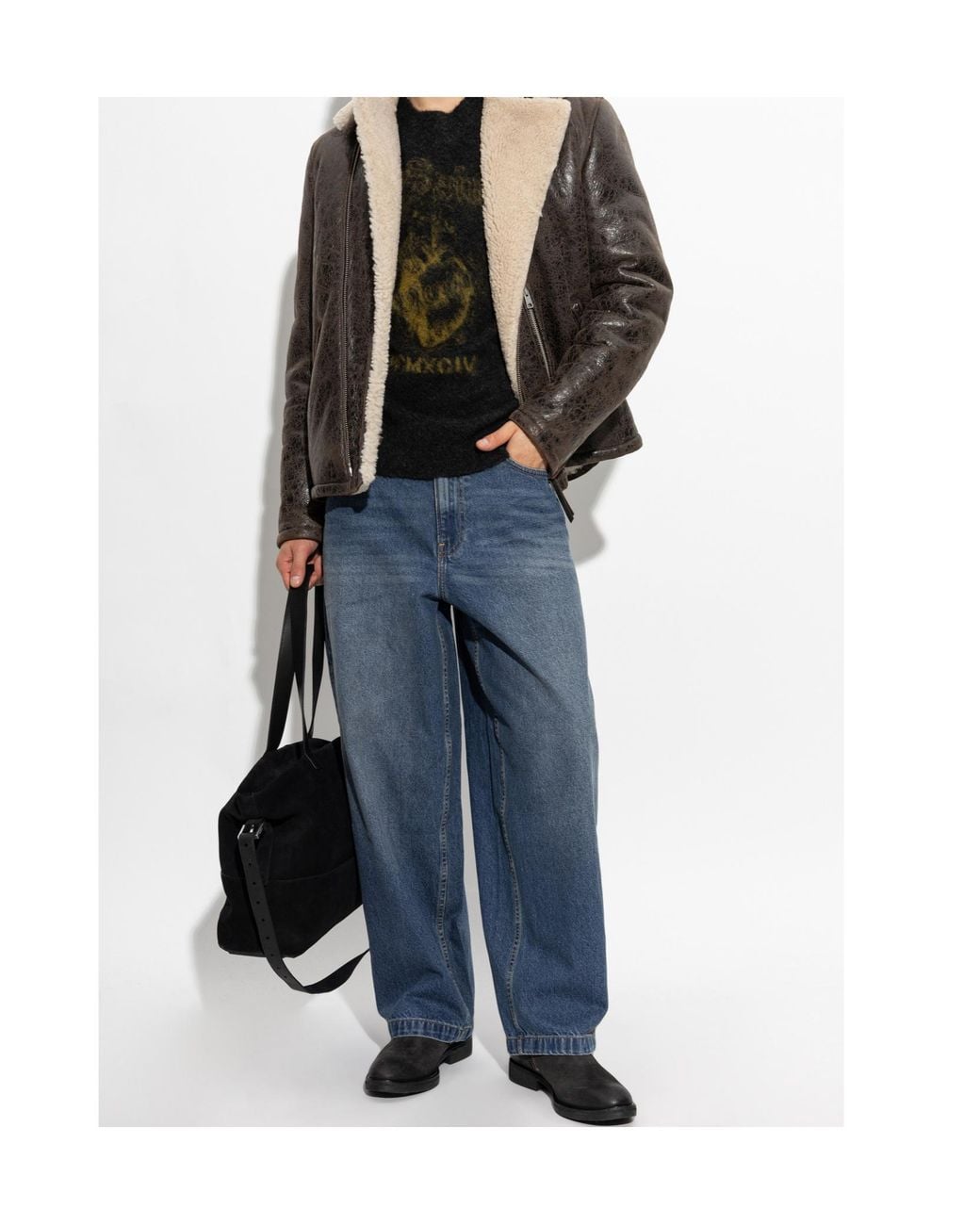 AllSaints Blue Orbit Relaxed Jeans for men