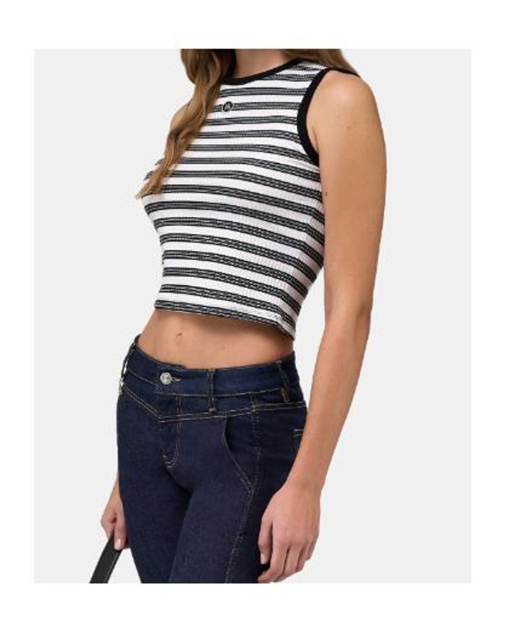 Amiri Black Ma Striped Sleeveless Top
