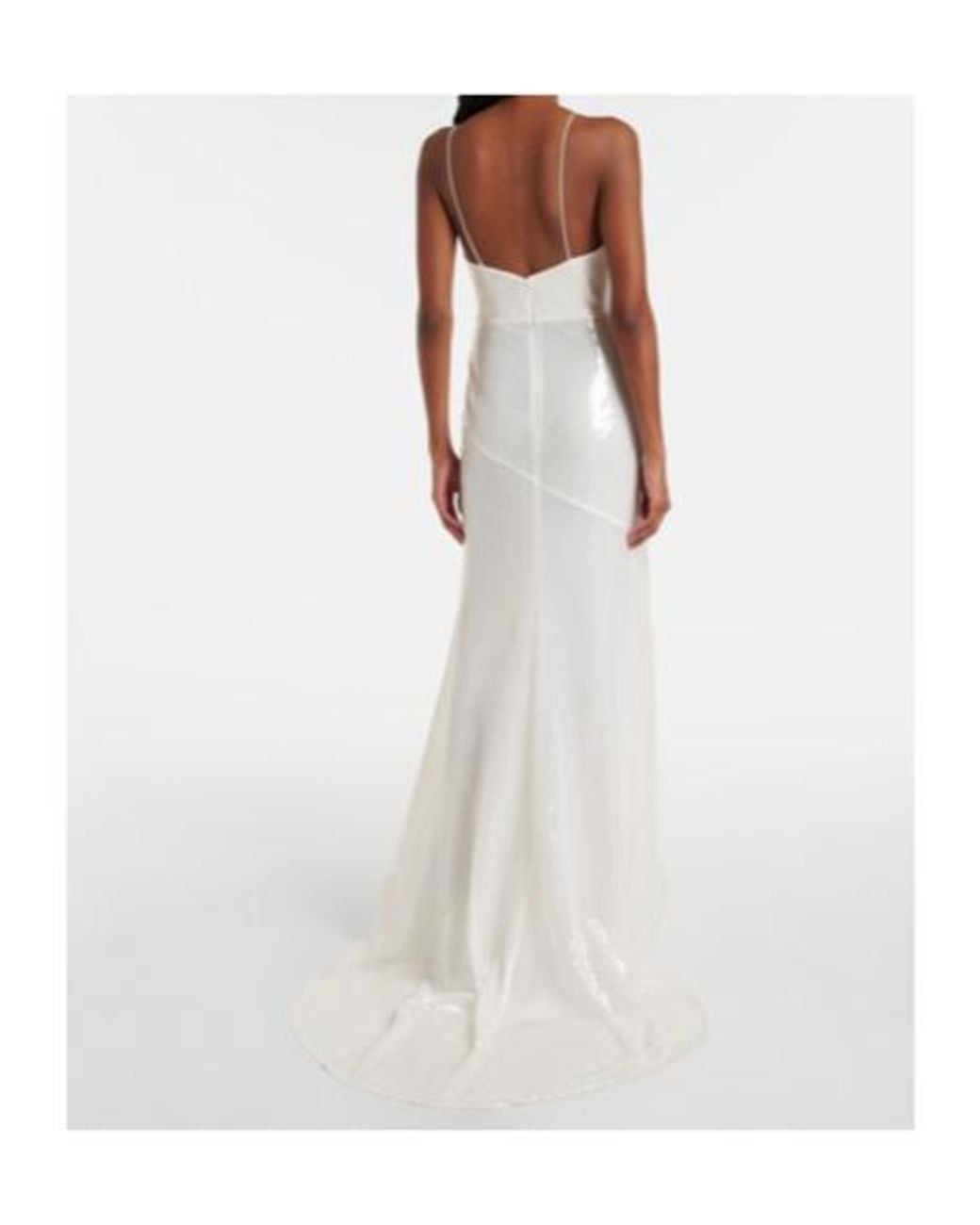 Alex Perry White Bridal Sequined Gown