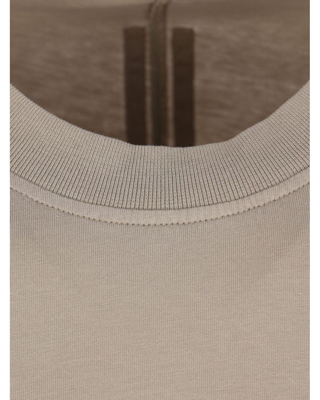 Rick Owens Natural Tape Detailed Jersey T-Shirt for men