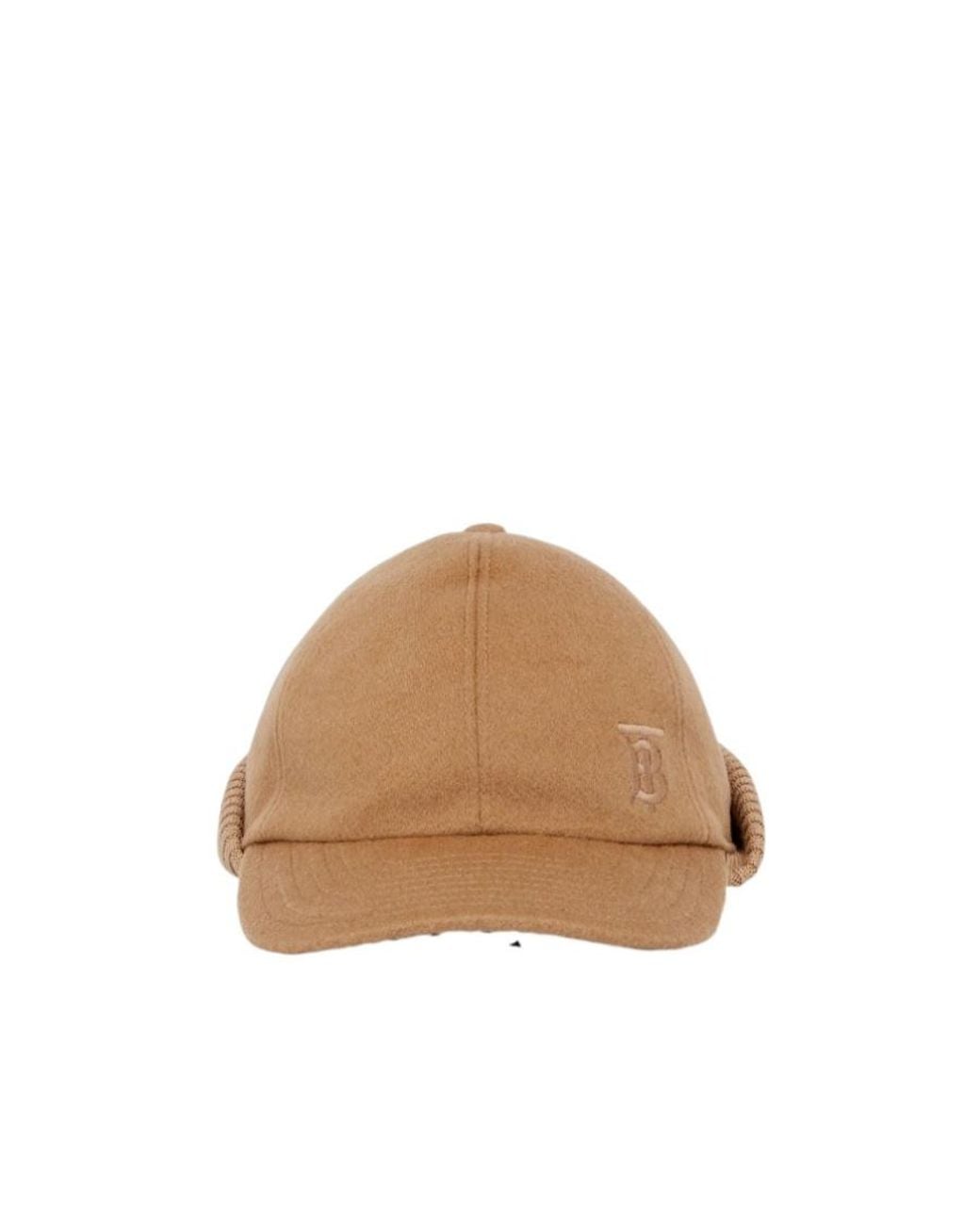 Burberry Brown Tb Monogram-Embroidered Reconstructed Cap for men