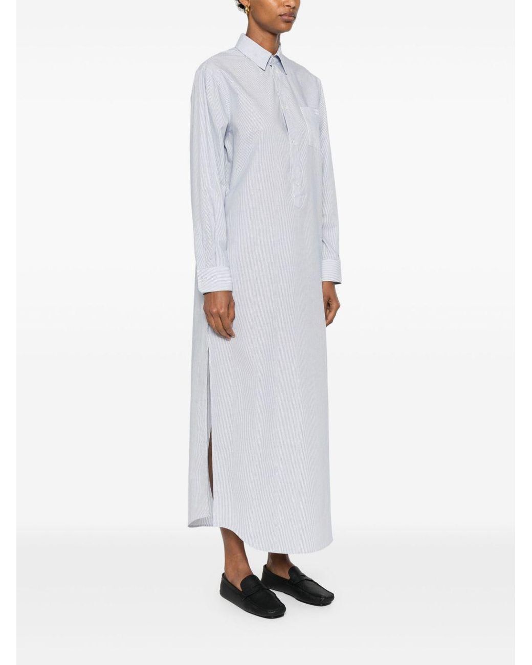 Céline White Long Shirt Dress