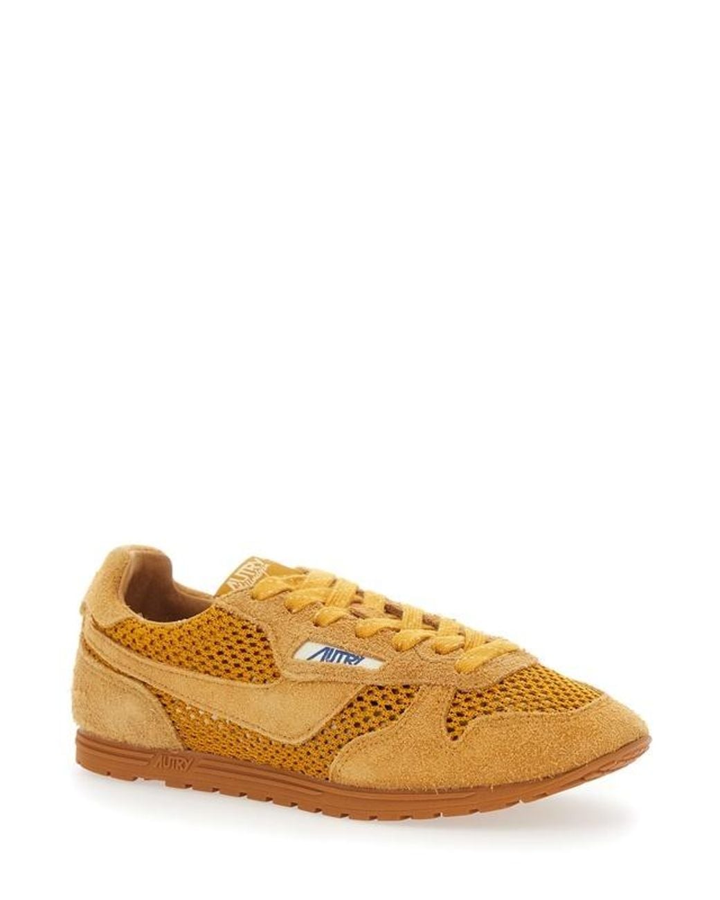 Autry Brown 'Windspin Low' Sneaker With Logo On The Side And On The Pu