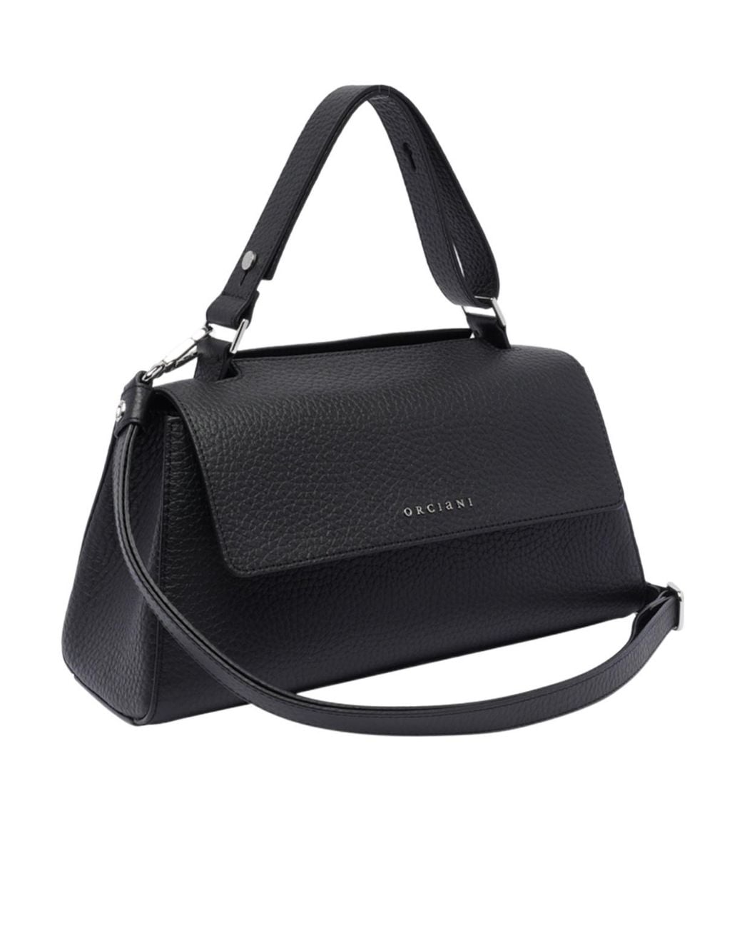 Orciani Black Flip Shoulder Bag