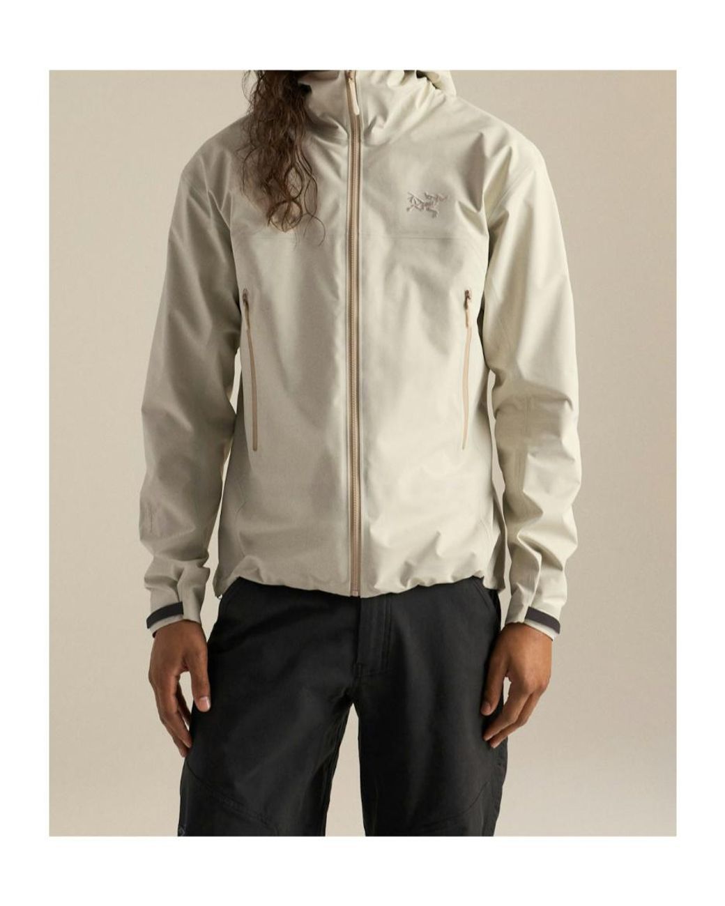 Arc'teryx White Beta Hooded Jacket for men