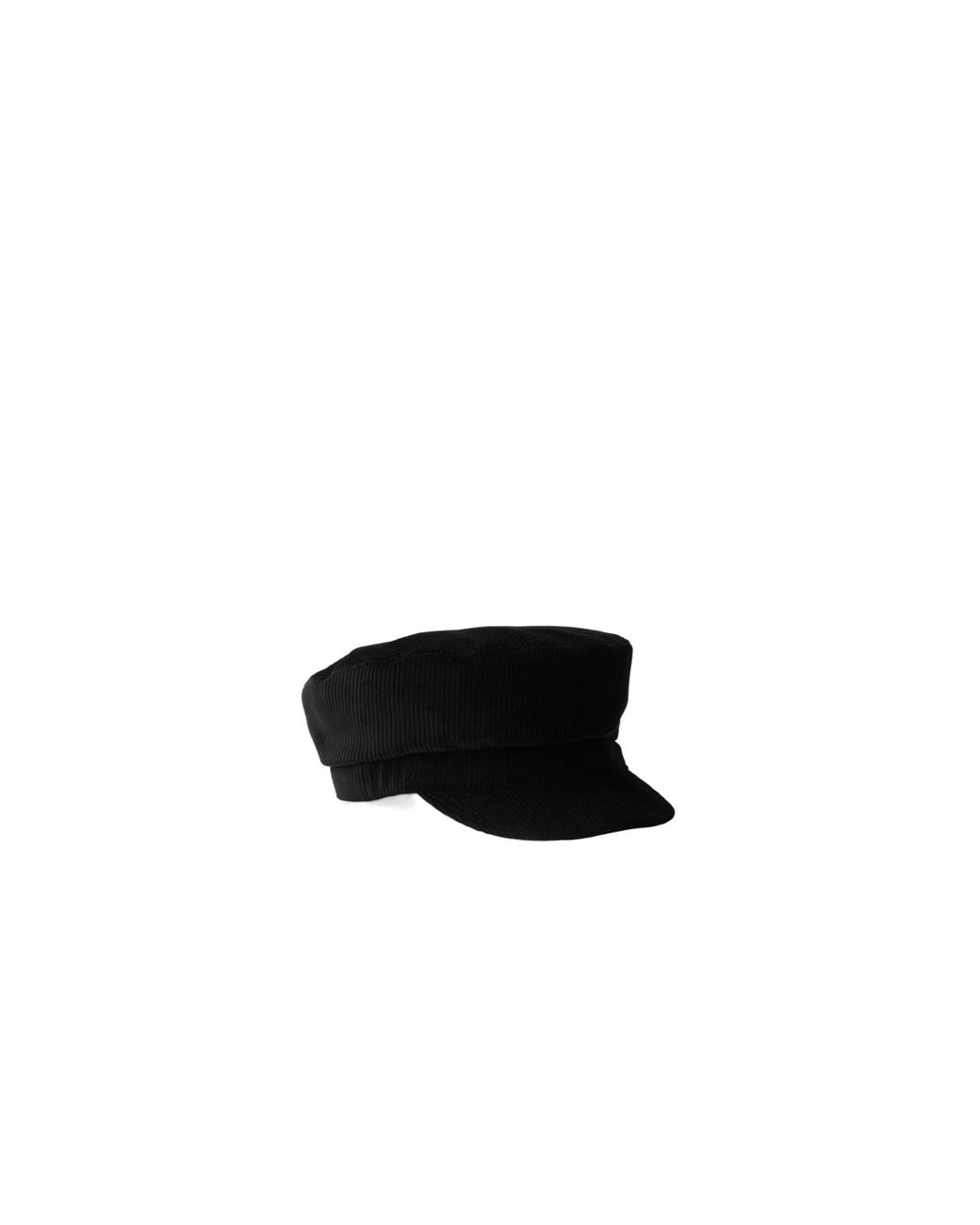 Prada Black Corduroy Newsboy Cap for men