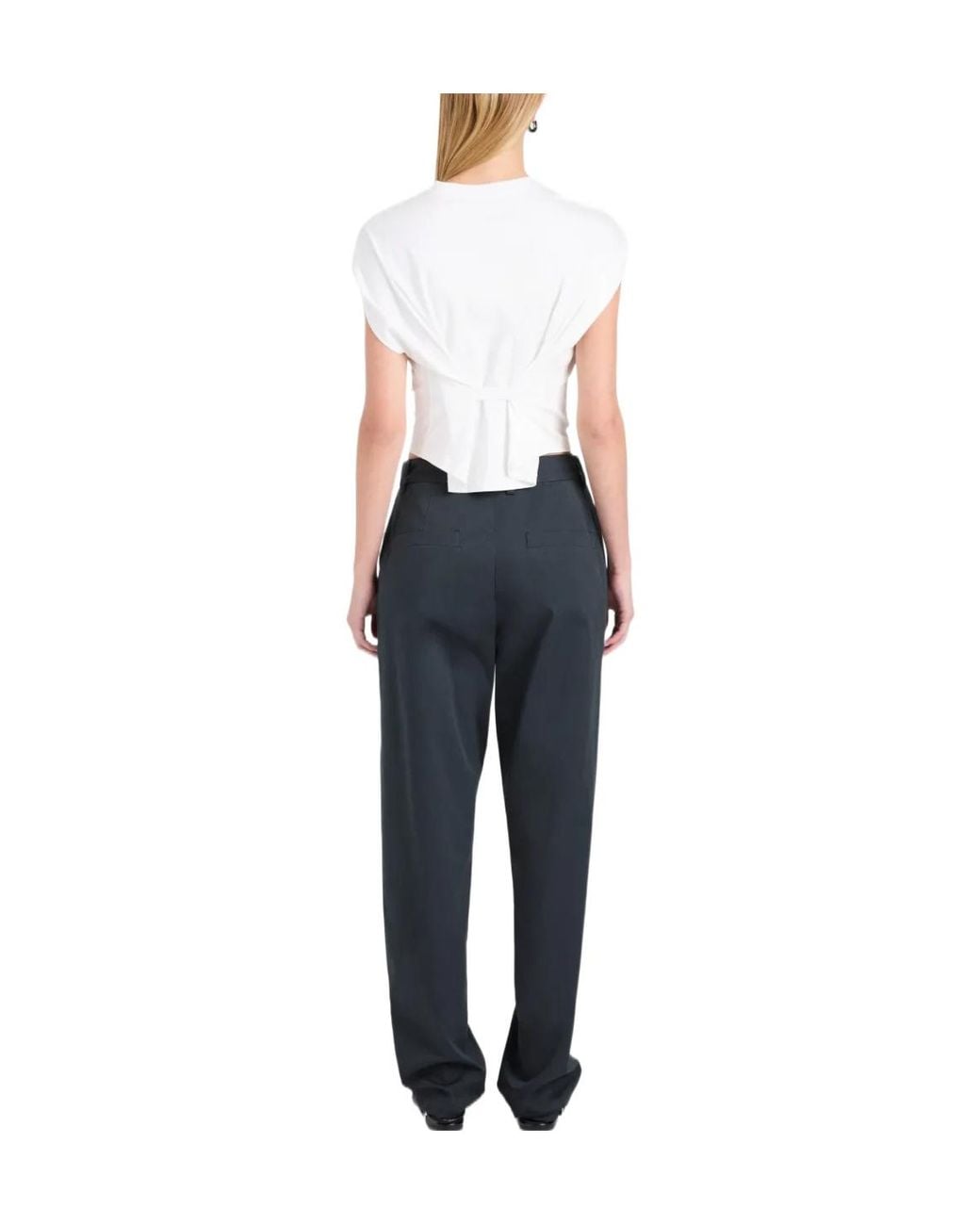 Proenza Schouler White Reeva Tie-Back T-Shirt