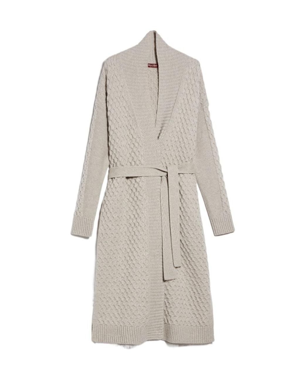Max Mara White Wool And Cashmere Knitted Cardigan
