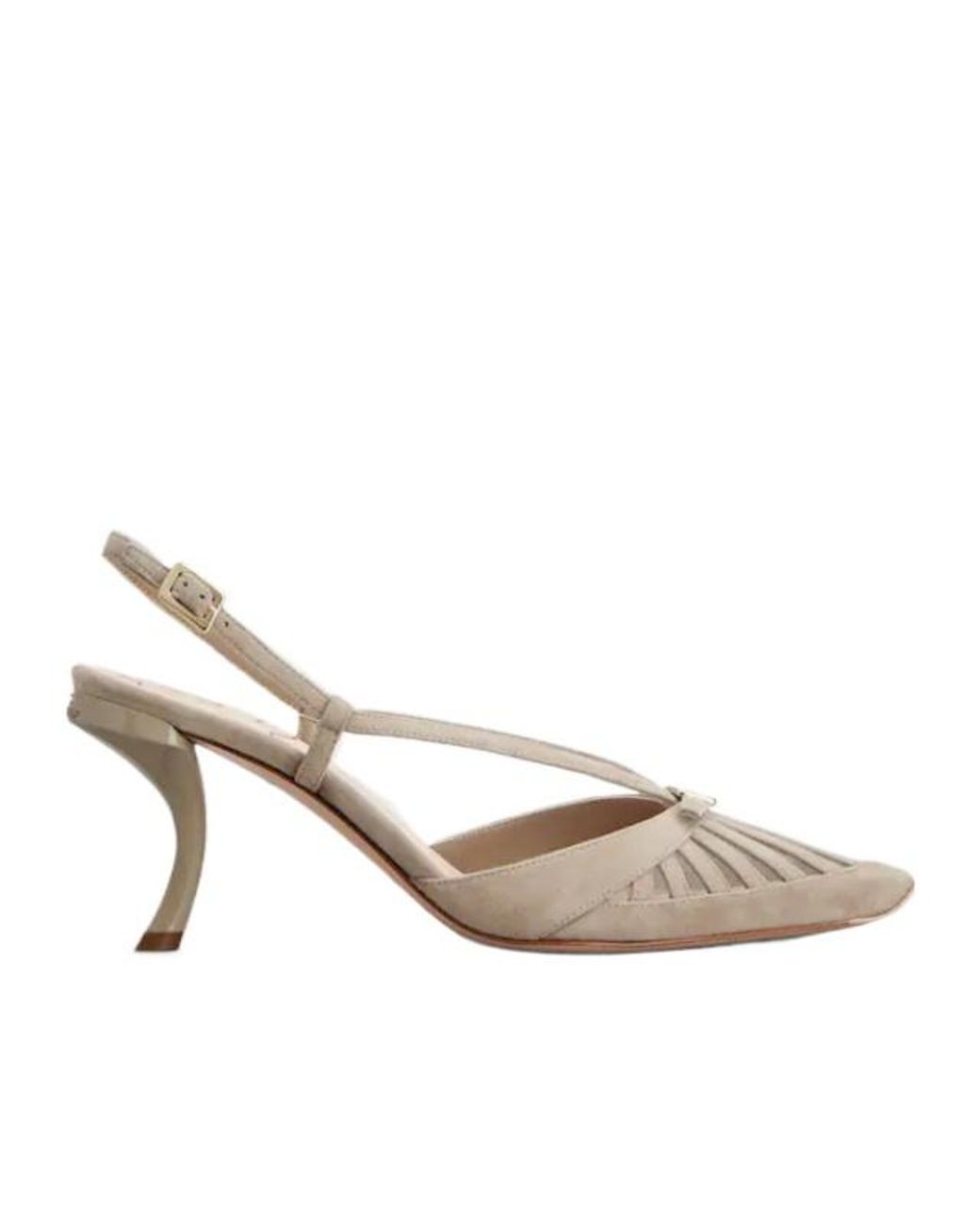 Roger Vivier Metallic Virgule D'Orsay Pumps