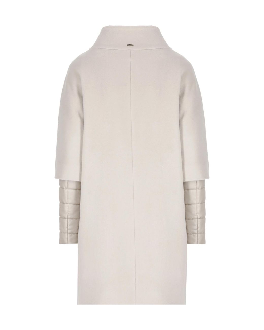 Herno Natural Layered-Sleeved Zip-Up Down Coat