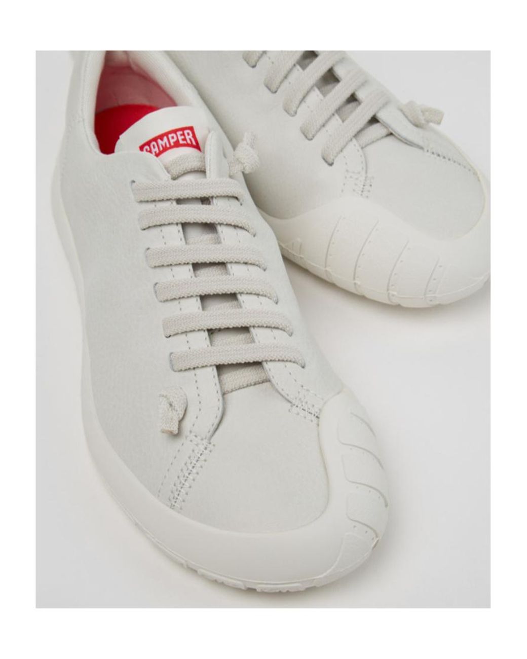 Camper White Leather Sneakers For