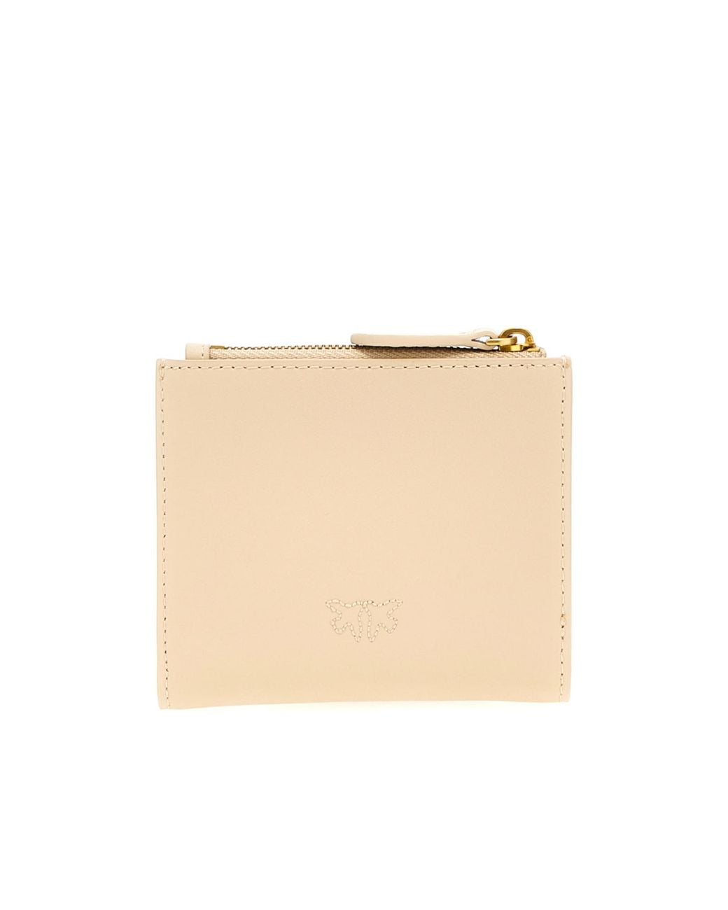 Pinko Natural Compact Leather Wallet