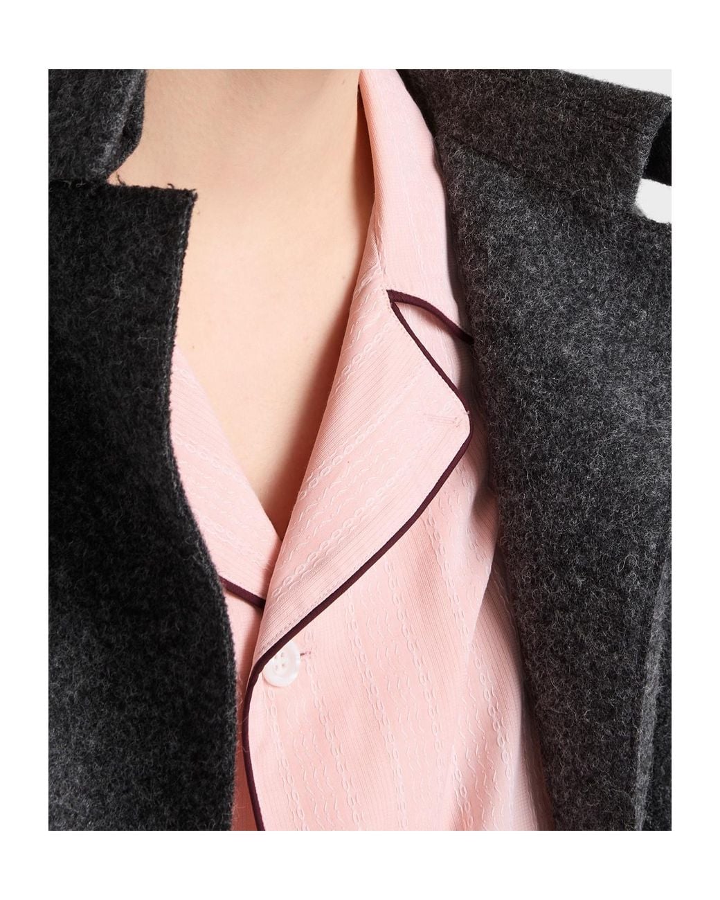 Prada Pink Long-Sleeved Button-Up Shirt