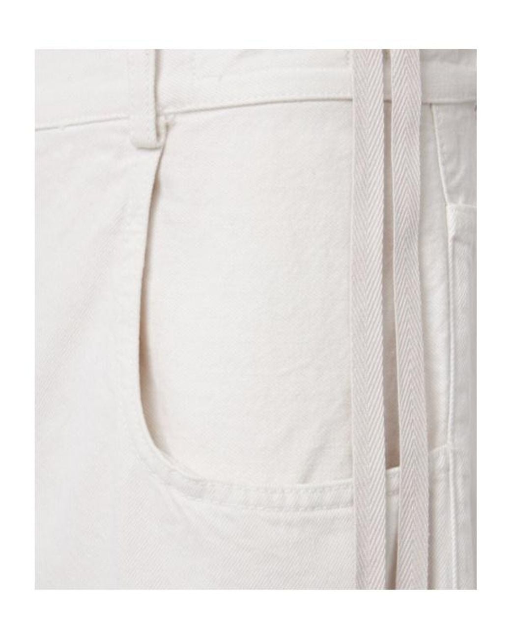 Ann Demeulemeester White Michael 5-Pocket High Comfort Pants for men