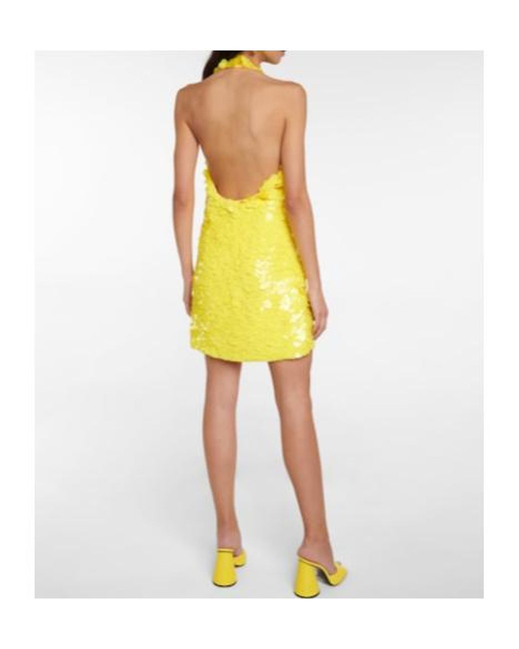 The Attico Yellow Allium Sequined Minidress