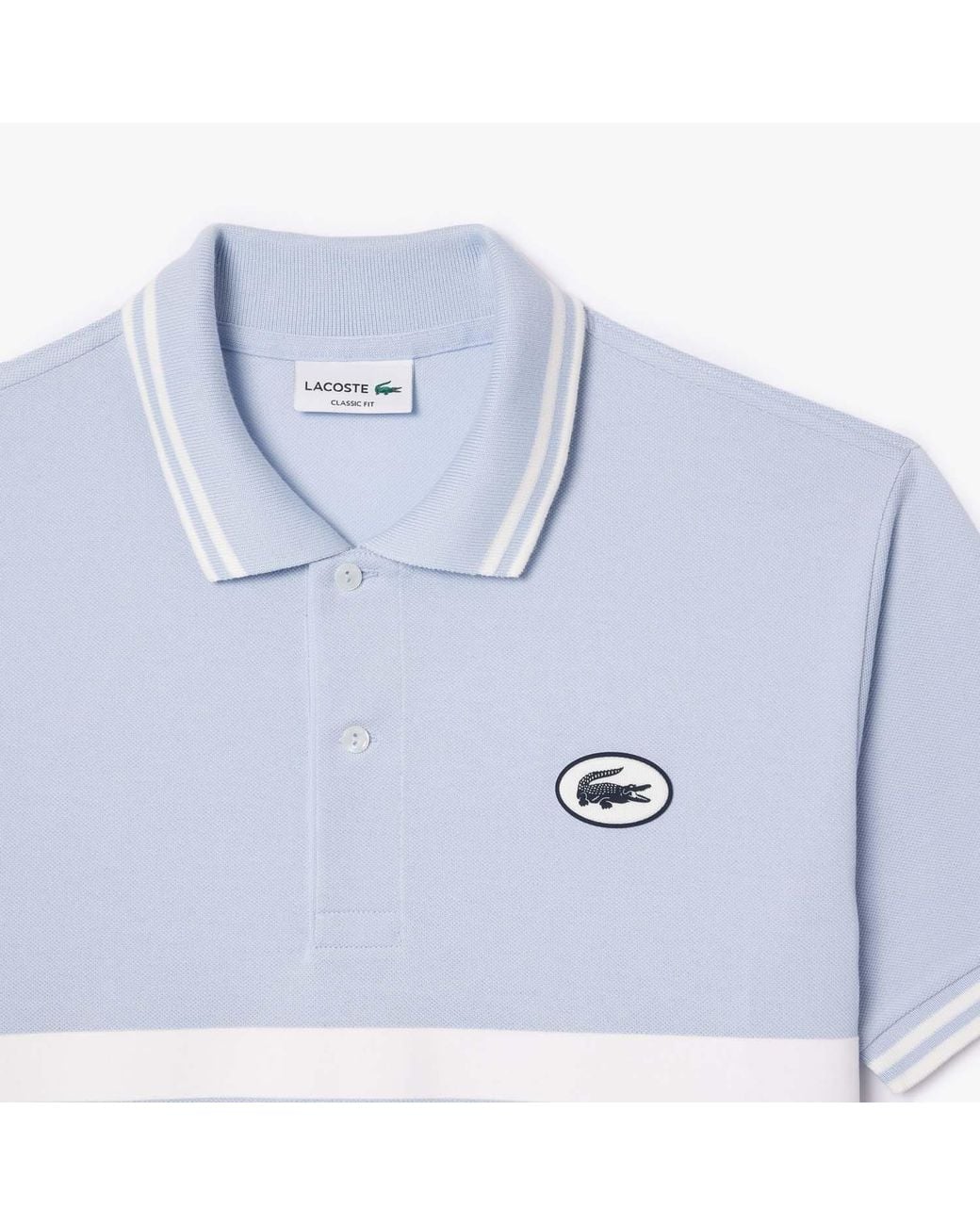 Lacoste Blue Casual Shortsleeve Top for men