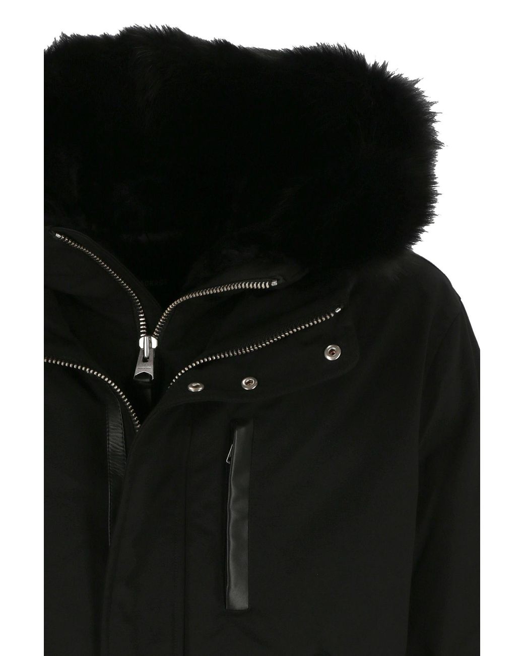 Mackage Black Hooded Down Jacket for men