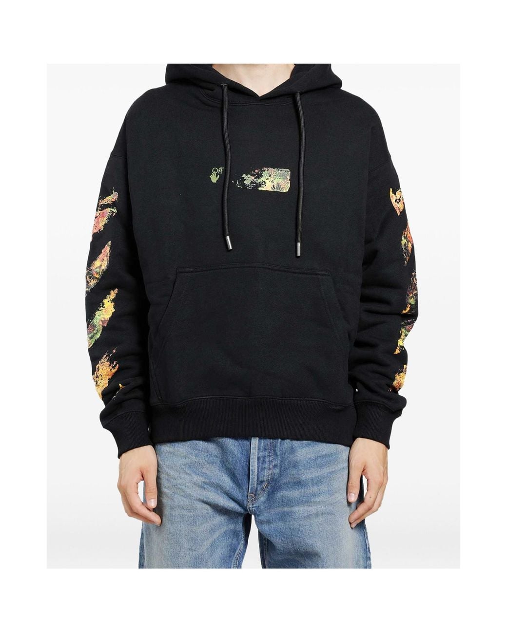 Off-White c/o Virgil Abloh Blue Spices Arrow Skate Hoodie for men