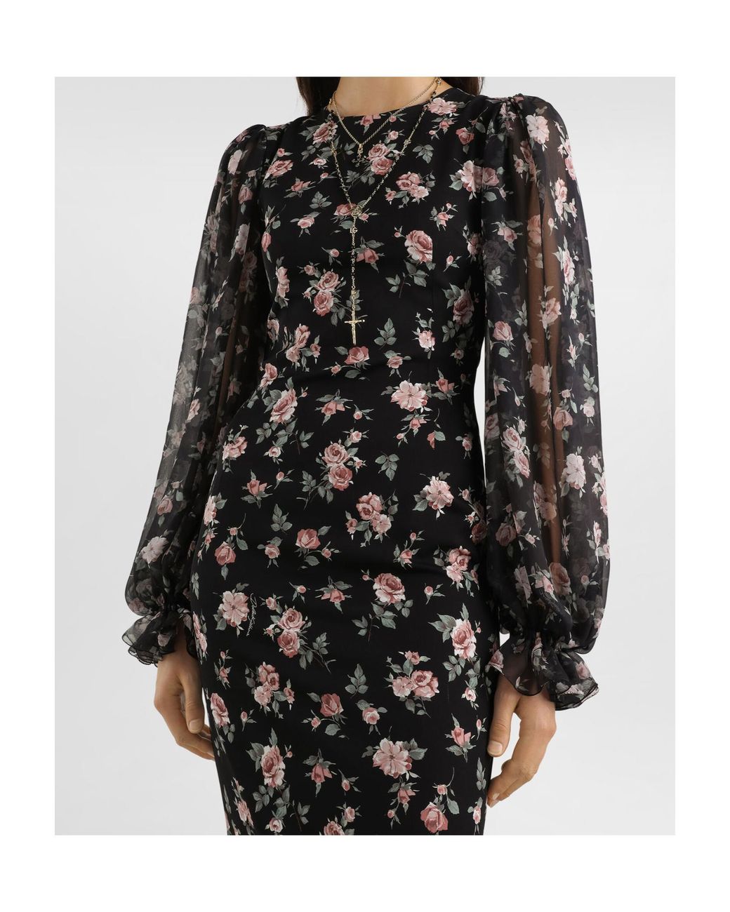 Dolce & Gabbana Black Silk Dress