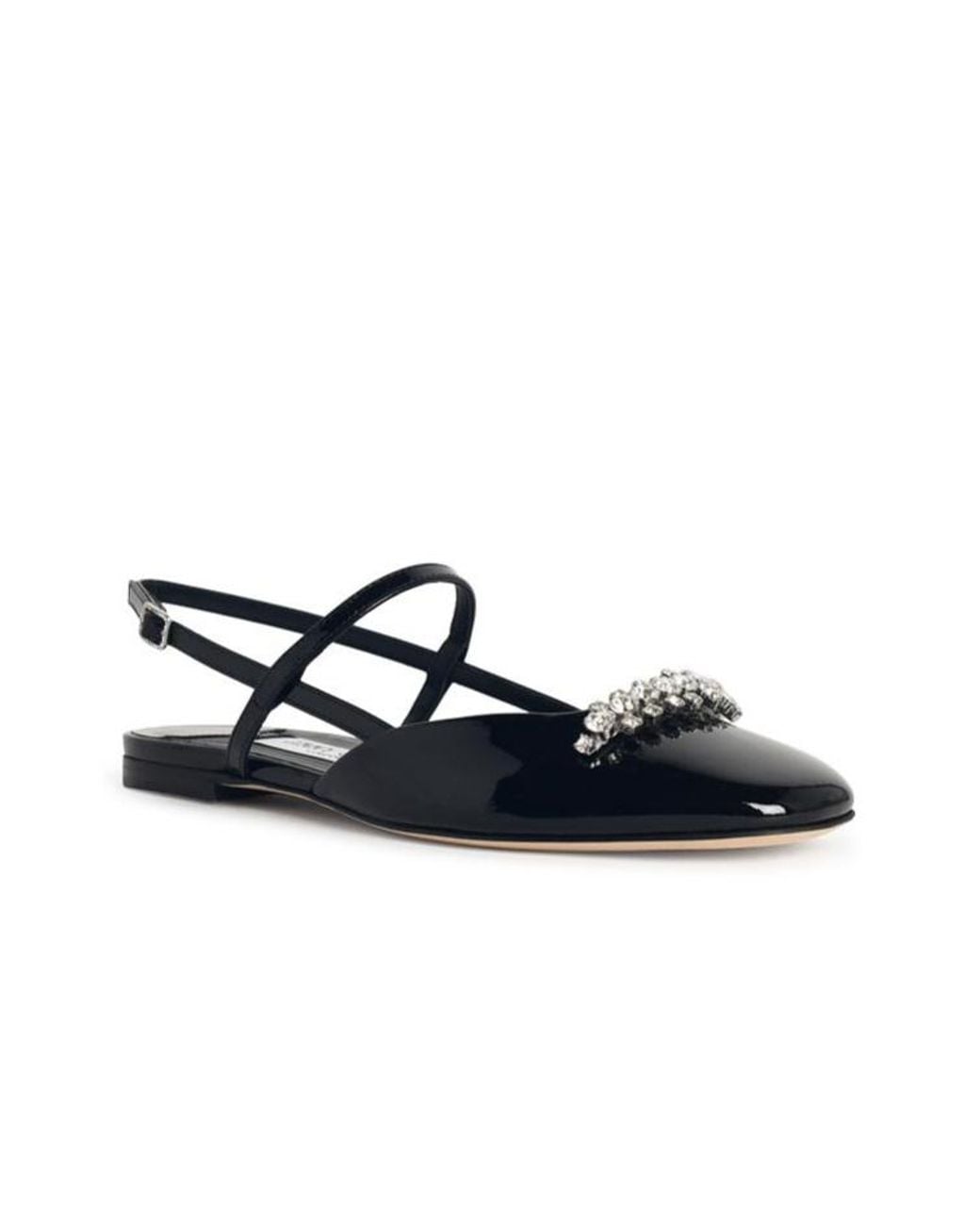 Jimmy Choo Black Belinda Embellished Flat Shoes