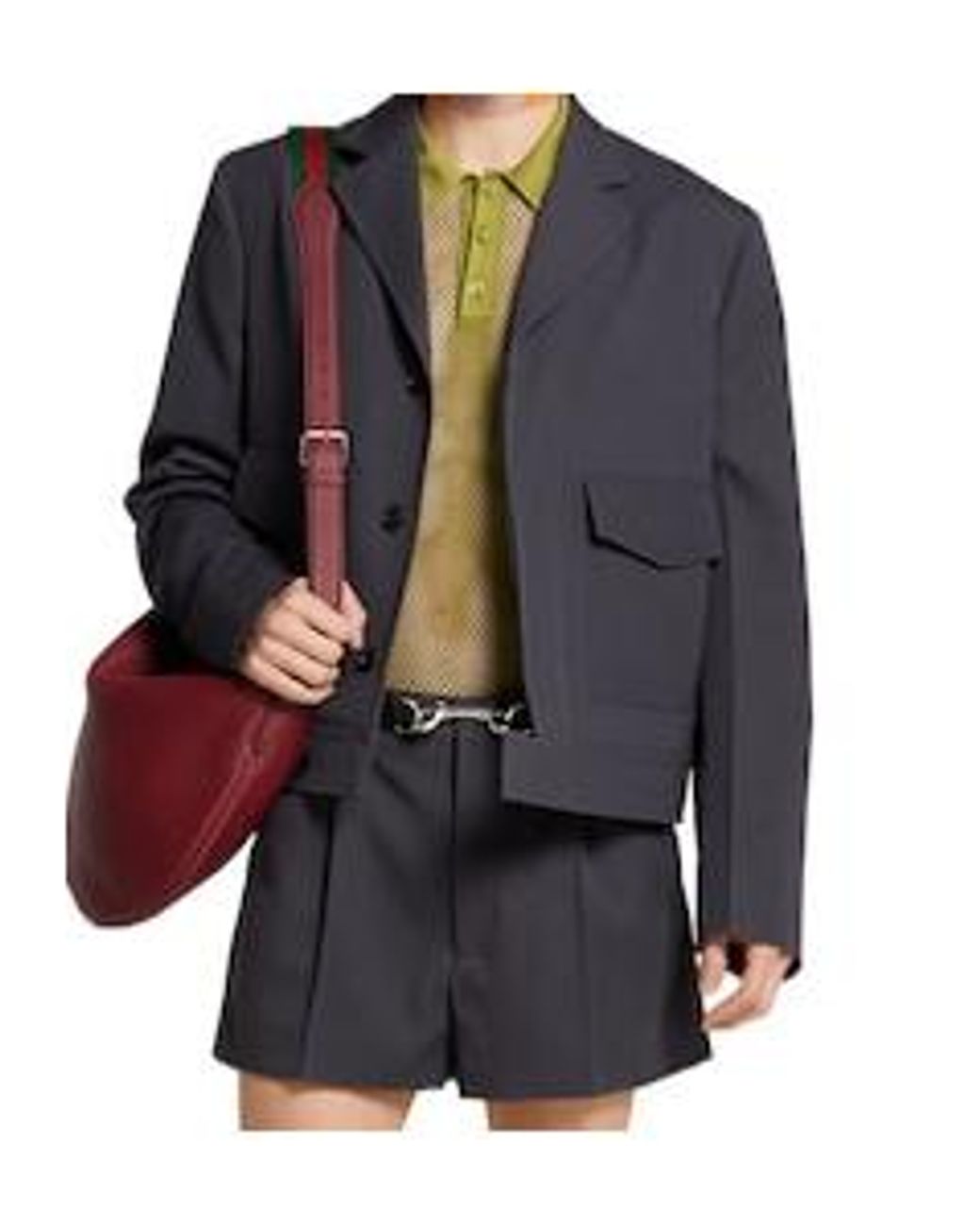 Gucci Black Pocket Detailed Collared Jacket for men