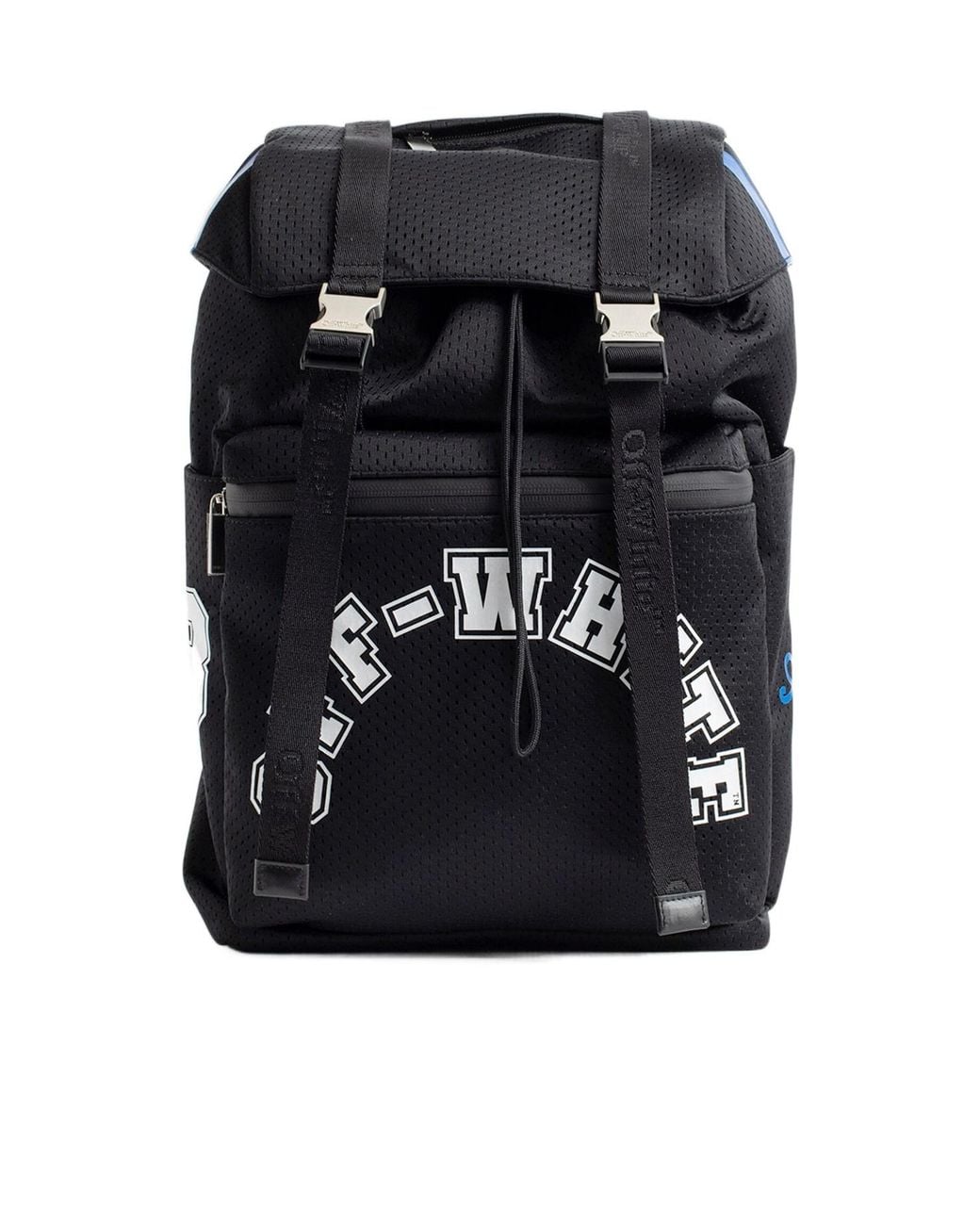 Off-White c/o Virgil Abloh Black Outdoor Hike Logo Printed Backpack for men