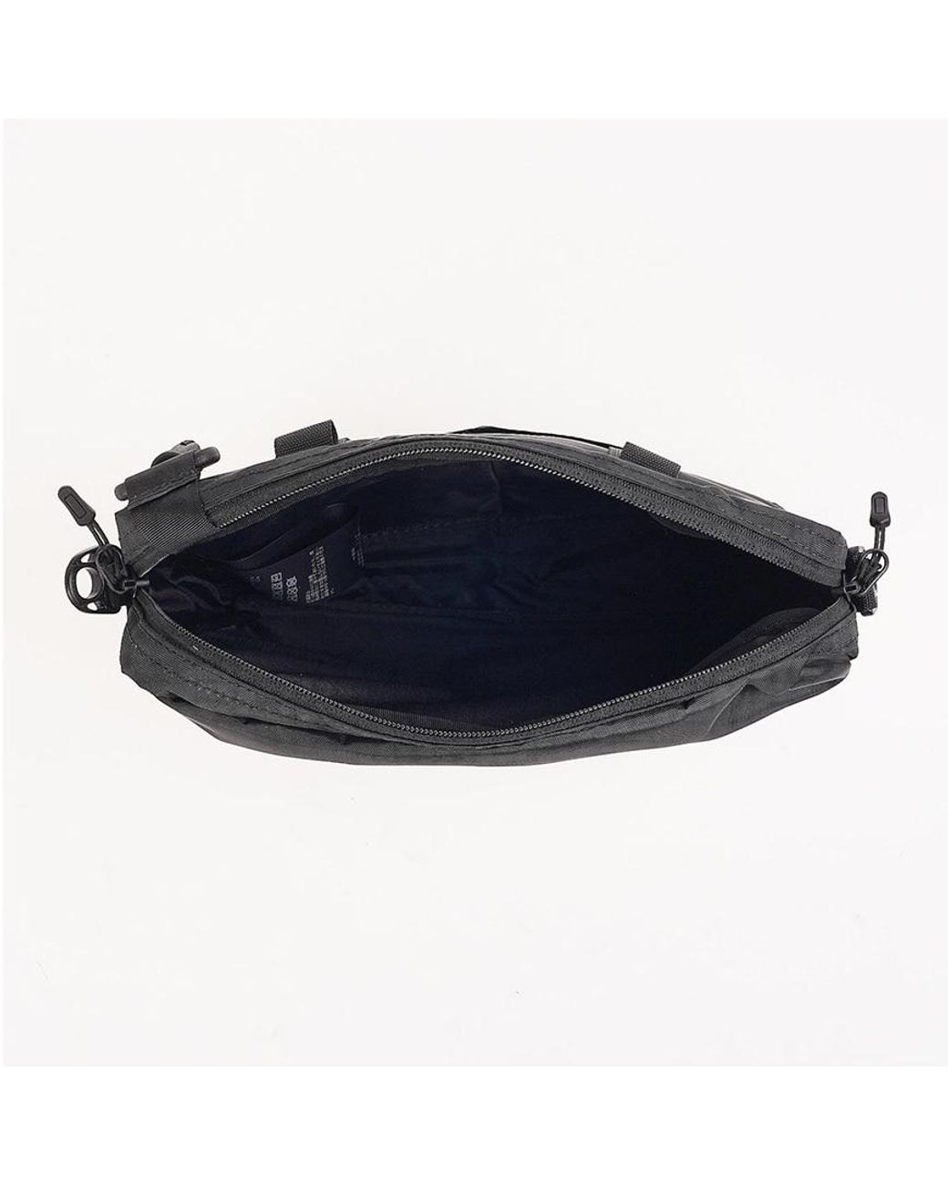 NANGA Black Zippered Shoulder Bag for men