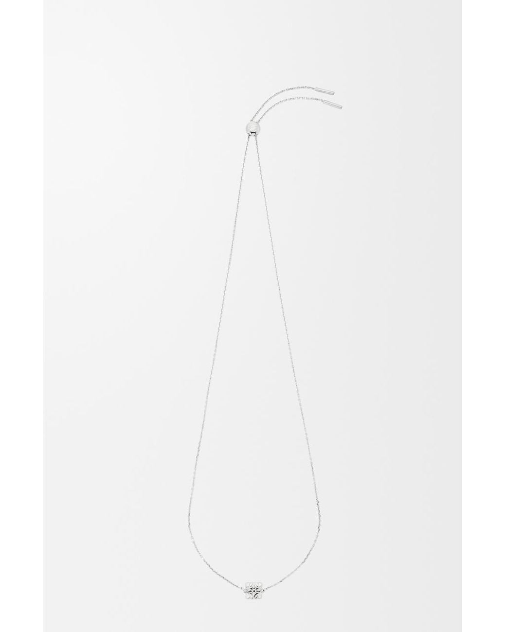 Loewe White Logo Necklace