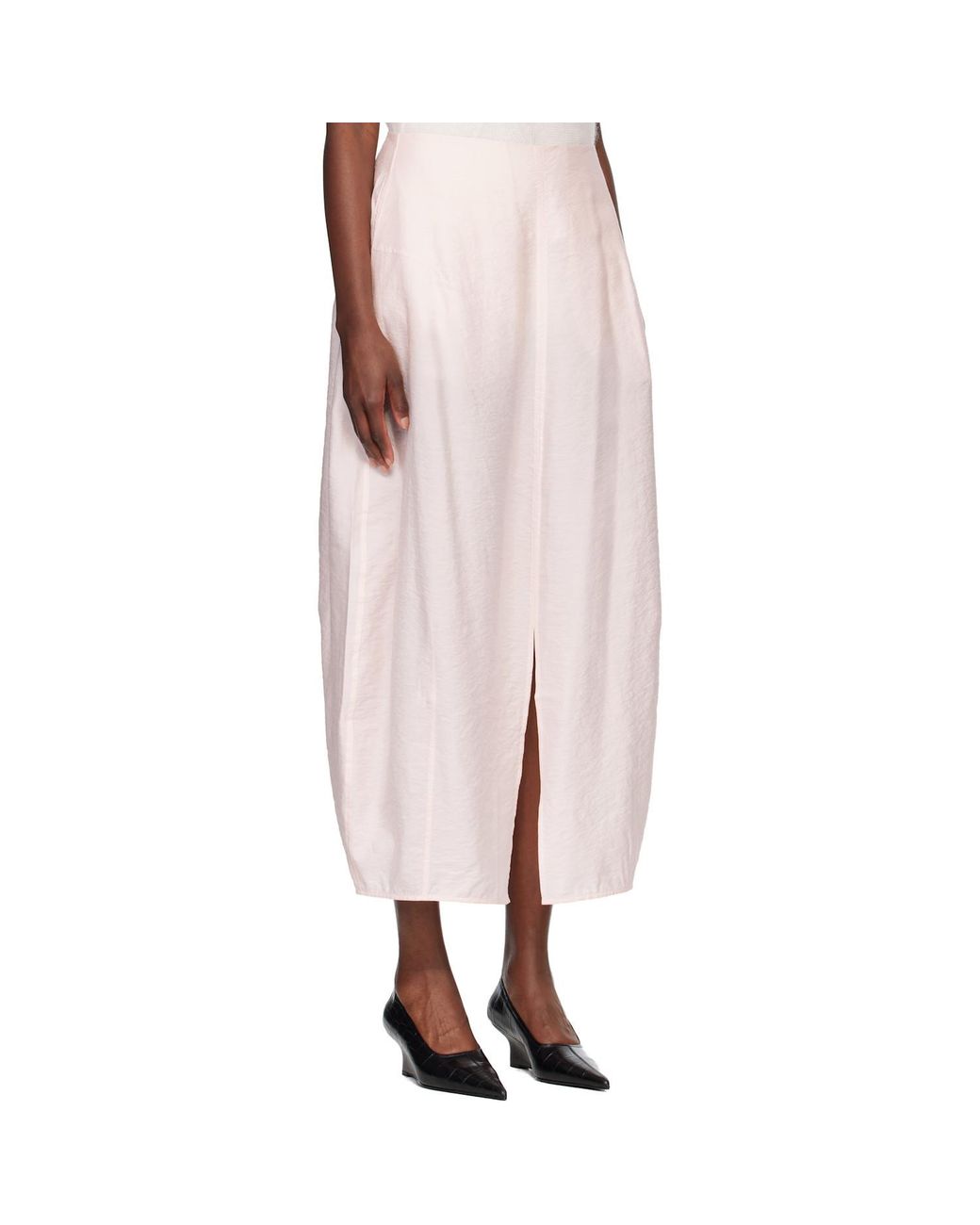 Totême Pink Parachute Silk Blend Skirt